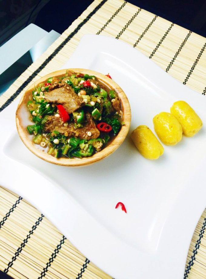 Igbagba Ofofo (Okro Peppersoup)