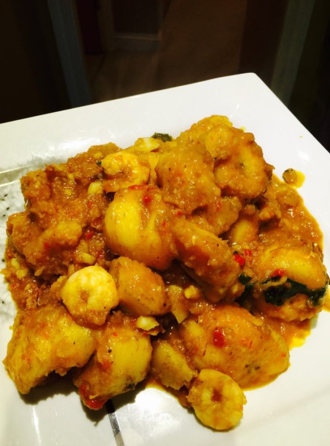 Ukom Isip (Coconut & Seafood Plantain Pottage)
